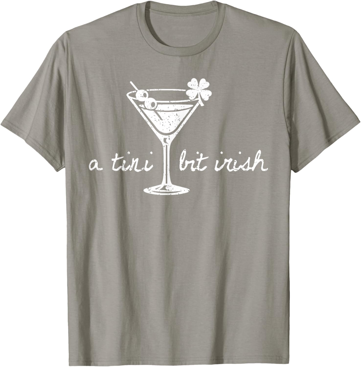 St Patricks Day A Tini Bit Irish Saint Paddys Men Women T-Shirt - T-Shirt | Sand