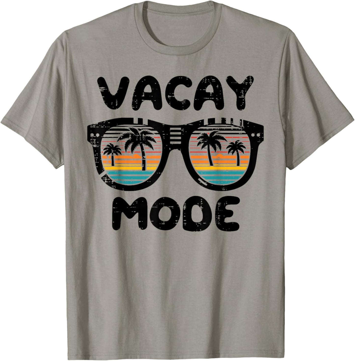 Vacation Vacay Mode Sunglasses Sunset Summer Men Women Kids T-Shirt - T-Shirt | Sand