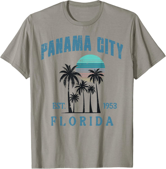 Vacation Panama City Florida Est 1953 Summer Men Women Kids T-Shirt - T-Shirt | Sand