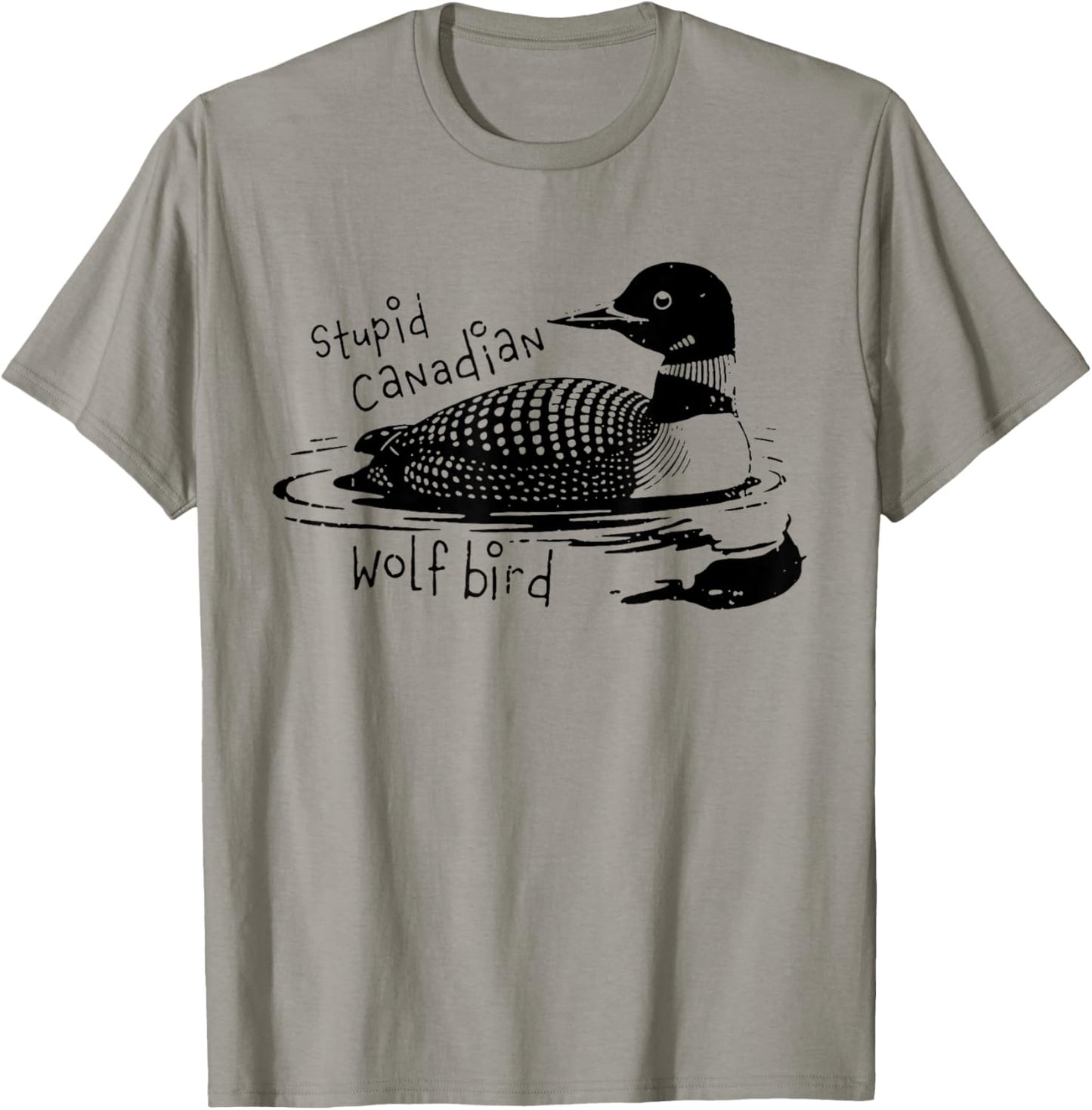 Stupid Canadian Wolf Bird Sarcastic Animal LGBT Gay Pride T-Shirt - T-Shirt | Sand