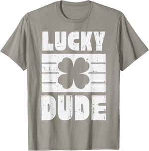 St Patricks Day Lucky Dude Clover Saint Pattys Men Boys Kids T-Shirt - T-Shirt | Sand