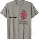 Floral Breast Cancer Awareness Right Mastectomy Survivor T-Shirt - T-Shirt | Sand