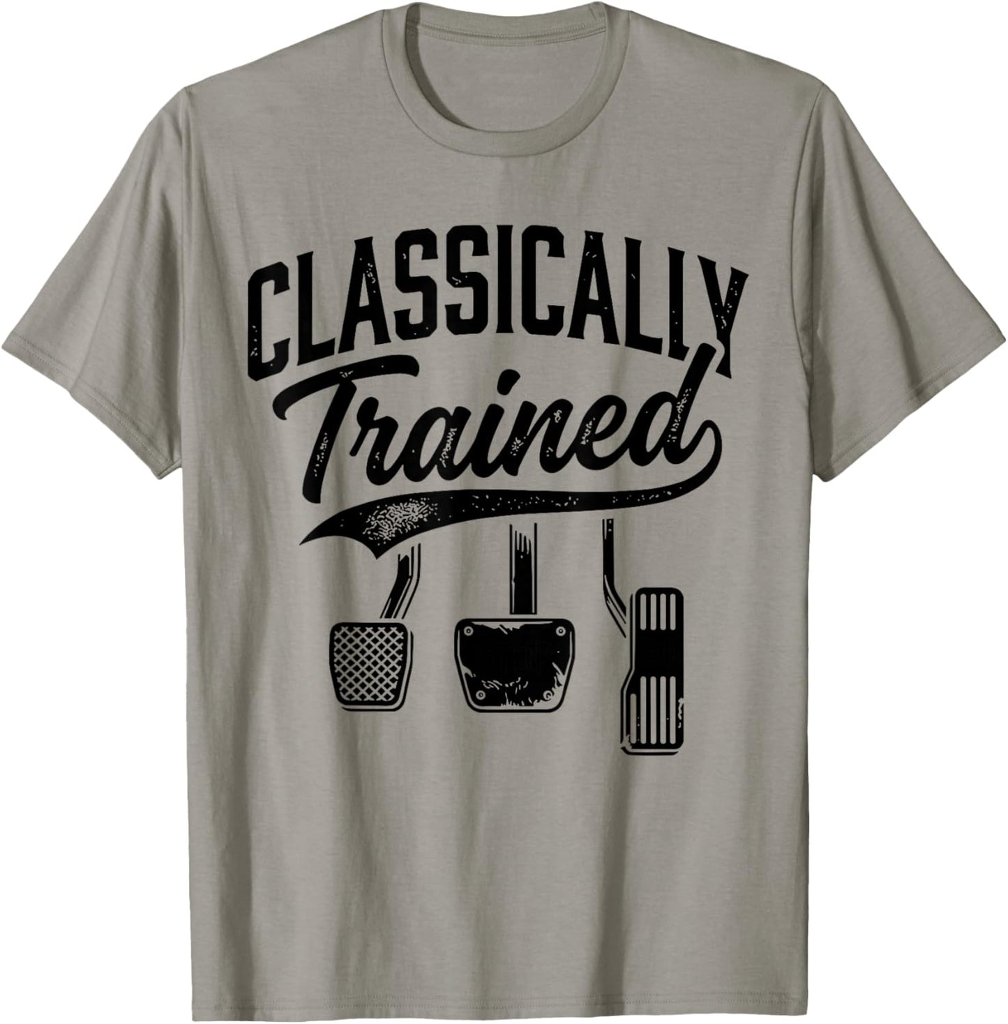Classically Trained with Dimmer Manual Car Pedals Driving T-Shirt - T-Shirt | Sand