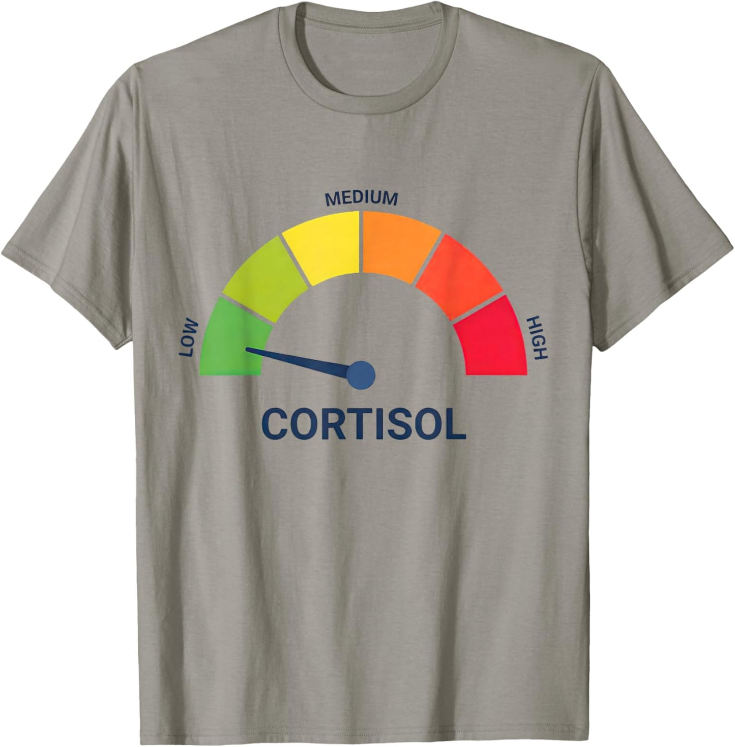 Funny Low Cortisol Levels v Meme T-Shirt - T-Shirt | Sand