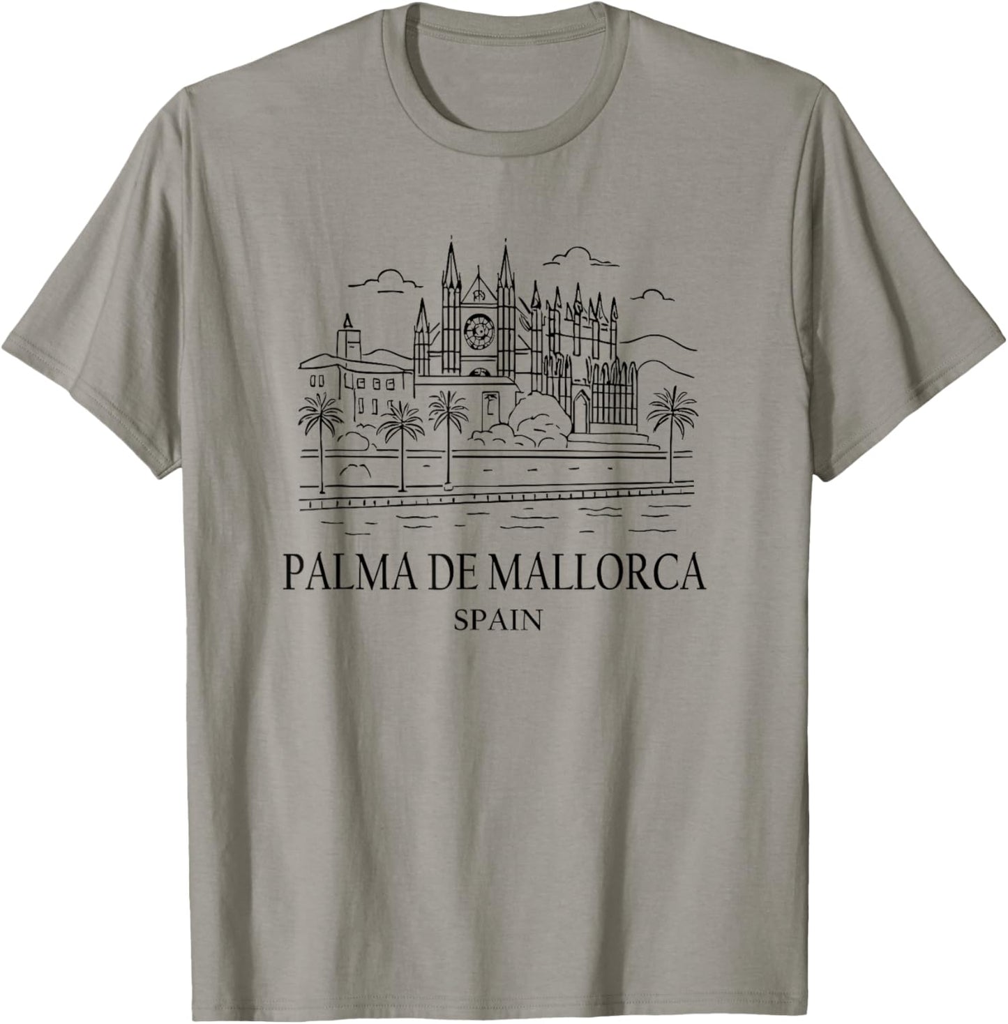 Palma de Mallorca Spain Minimalist Beach Travel Souvenir T-Shirt - T-Shirt | Sand