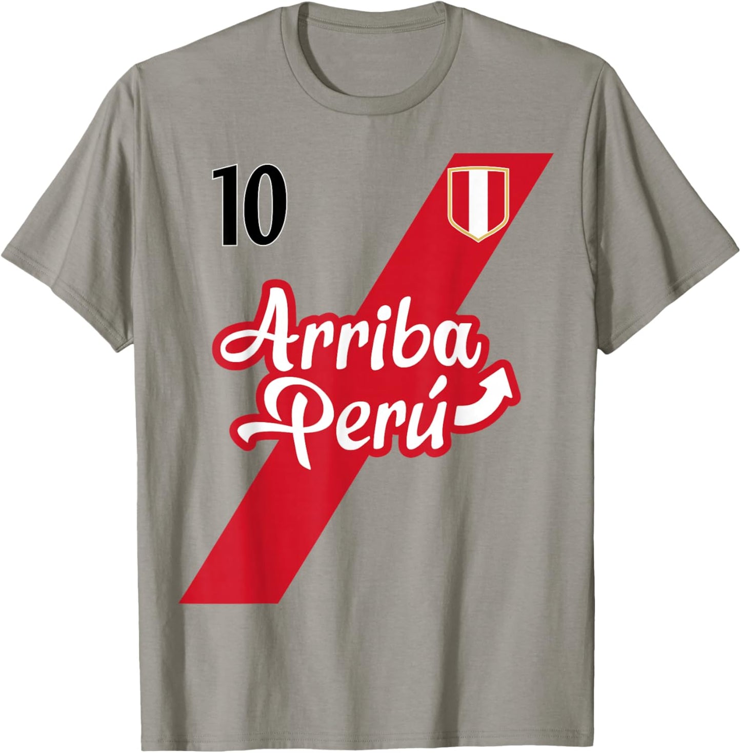 Retro Arriba Peru Soccer Jersey 10 Peruvian Futbol Gift T-Shirt - T-Shirt | Sand