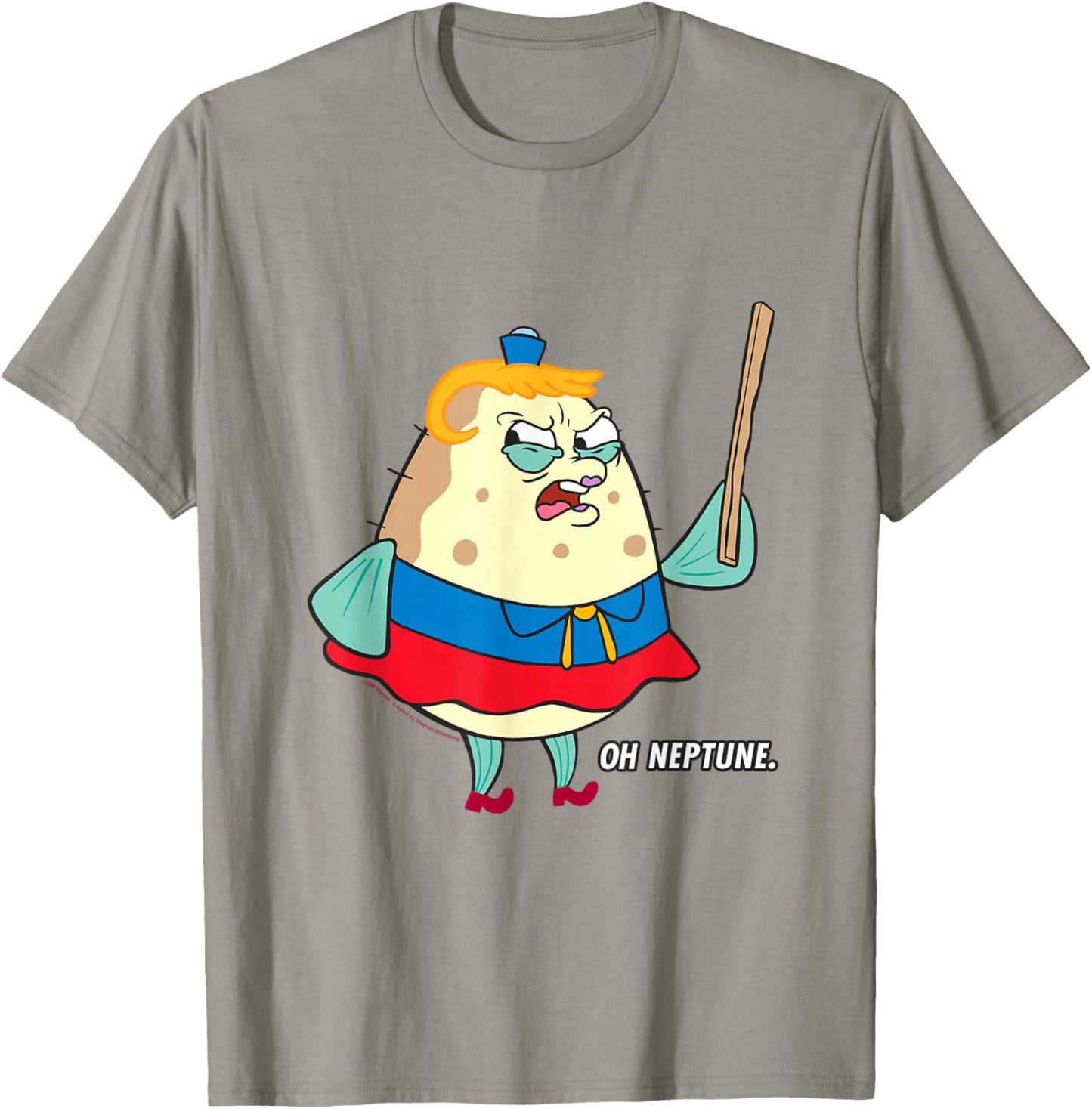 Spongebob Angry Mrs. Puff Oh Neptune Funny Cartoon T-Shirt - T-Shirt | Sand