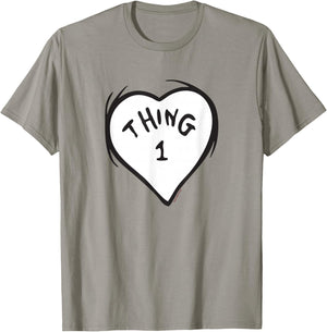The Cat in The Hat Heart Thing One Officially Licensed T-Shirt - T-Shirt | Sand