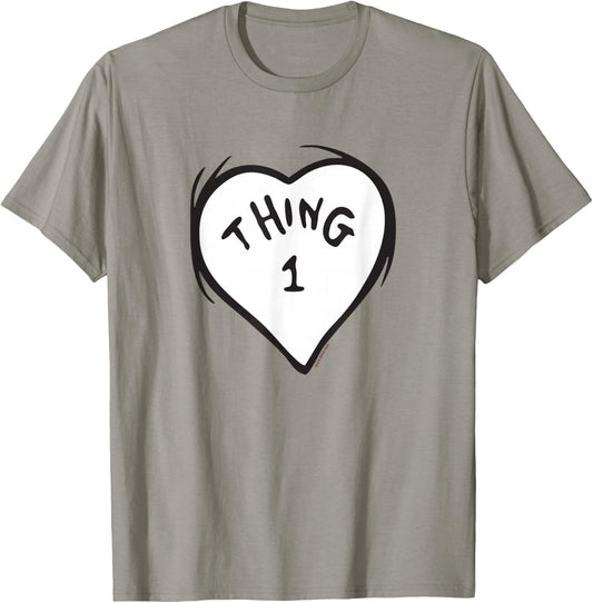 The Cat in The Hat Heart Thing One Officially Licensed T-Shirt - T-Shirt | Sand