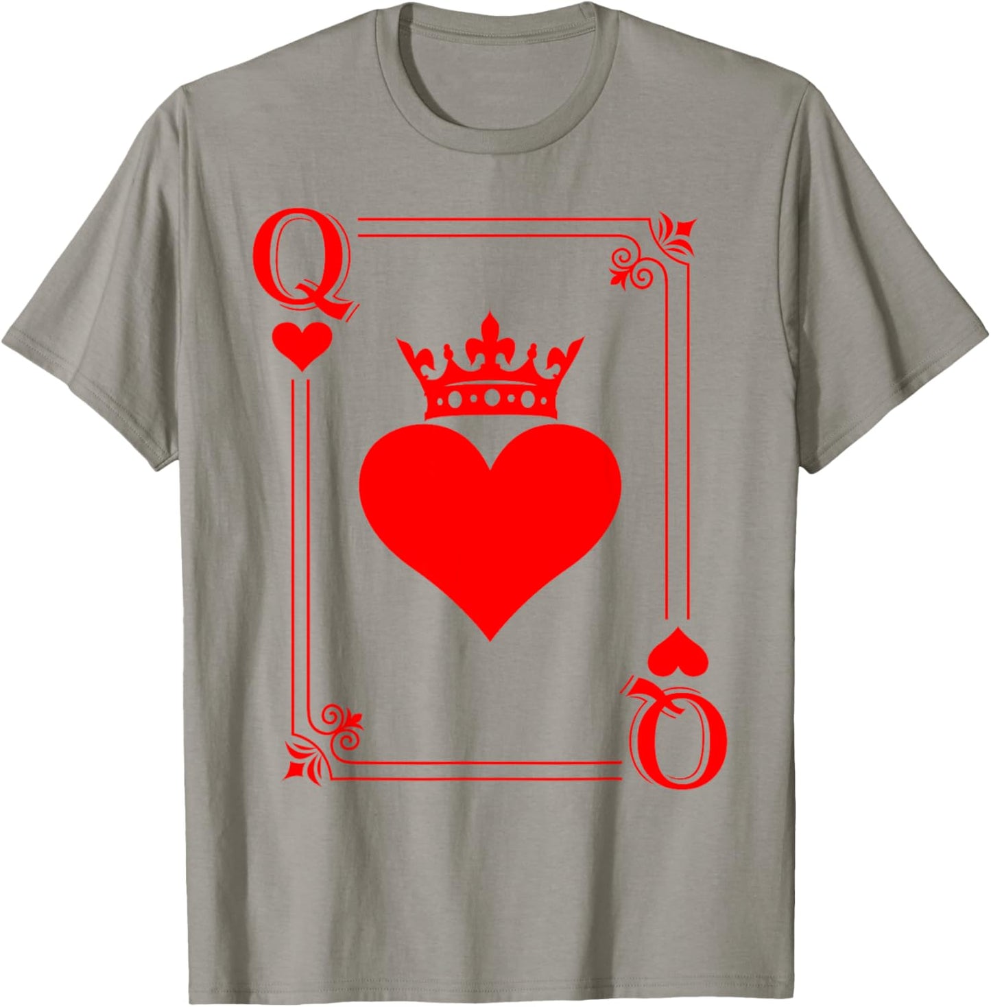 Funny Queen Card Hearts Happy Valentines Women Girls T-Shirt - T-Shirt | Sand