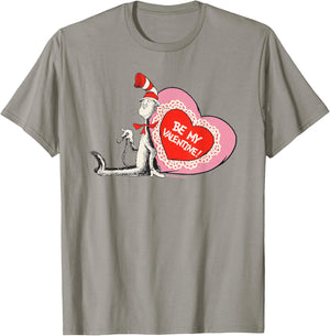 Cat in The Hat Be My Valentine Officially Licensed T-Shirt - T-Shirt | Sand