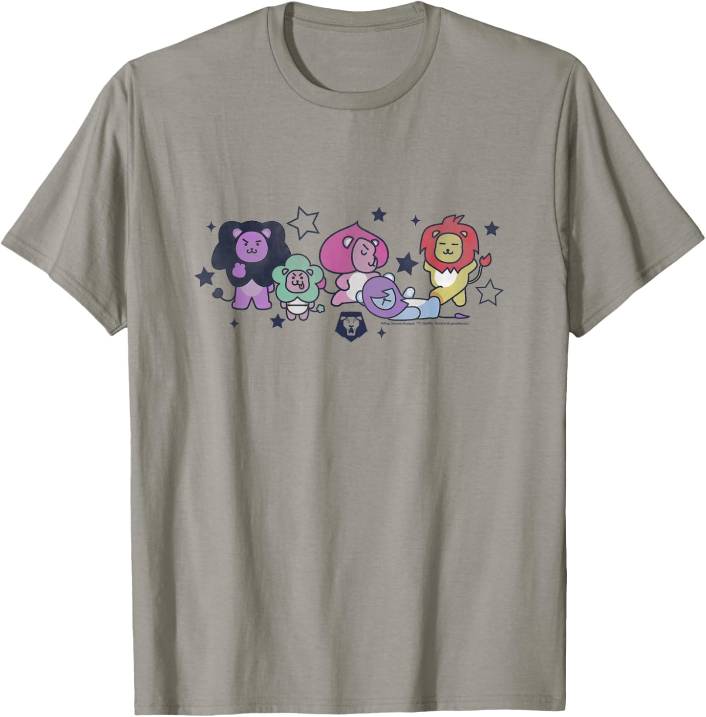 Kpop Demon Hunters Halloween Saja Friends Cute Lions T-Shirt - T-Shirt | Sand