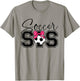 Soccer Sister Heart Big Sister Little Swing T-Shirt - T-Shirt | Sand