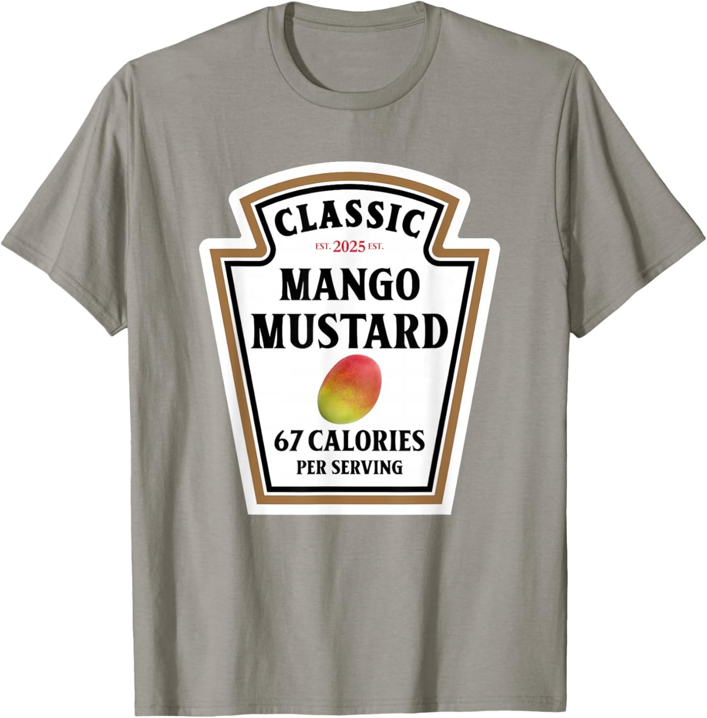 Mango Mustard Label Brainrot Meme T-Shirt - T-Shirt | Sand
