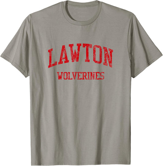 Lawton High School HS Lawton OK Vintage Sports T-Shirt - T-Shirt | Sand