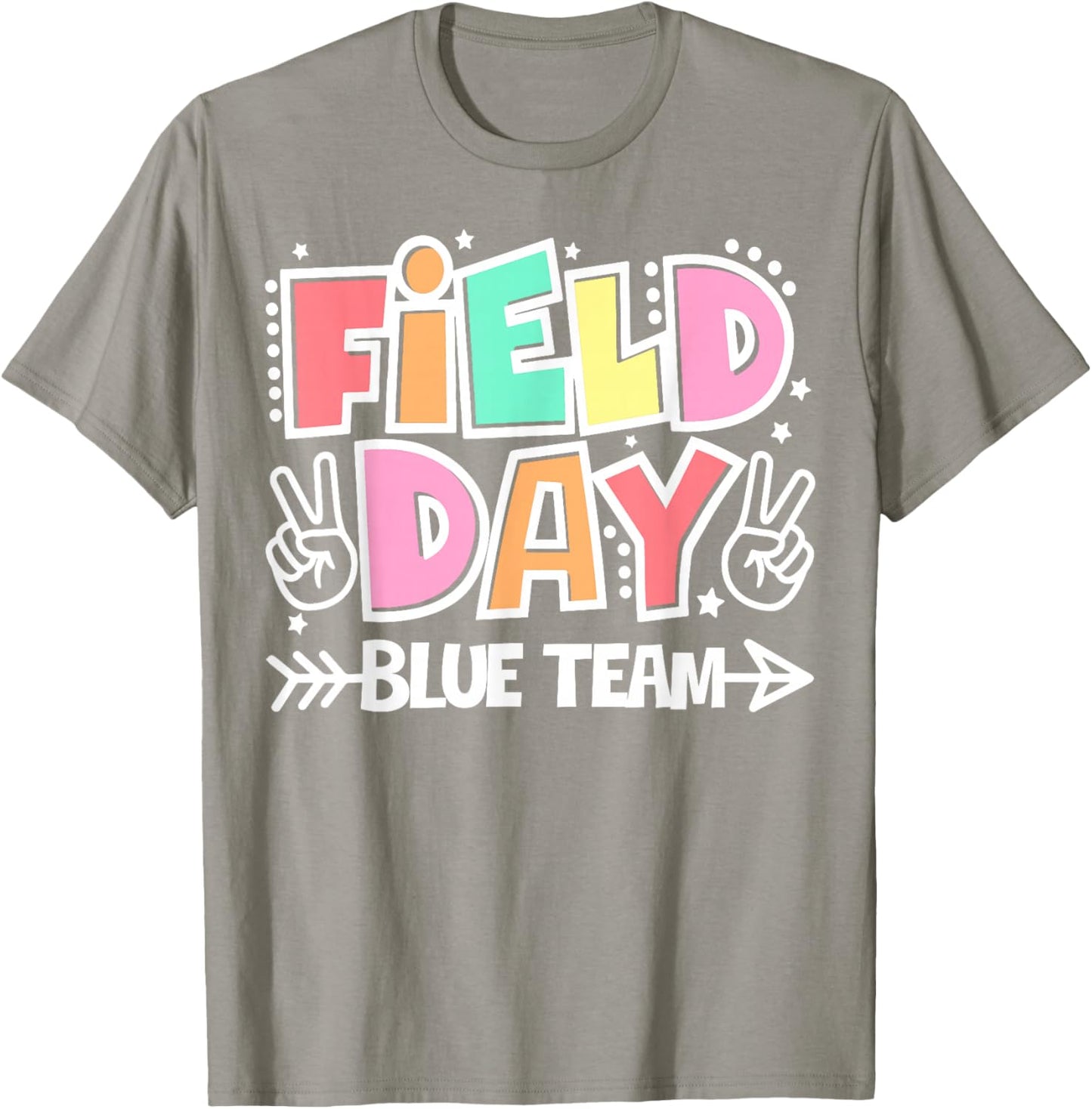 Field Day Blue Team Funny for Teacher Kids Field Day Games T-Shirt - T-Shirt | Sand