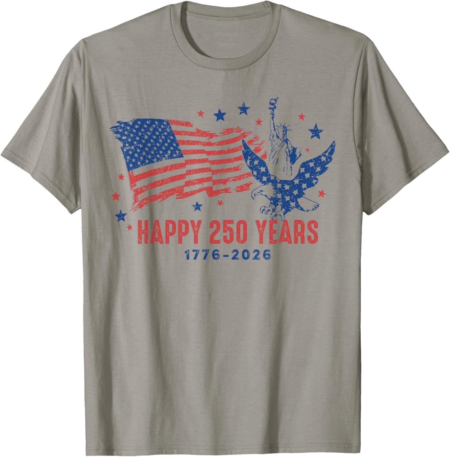 Happy 250 Years 1776 2026 Women Kids 4th of July T-Shirt - T-Shirt | Sand