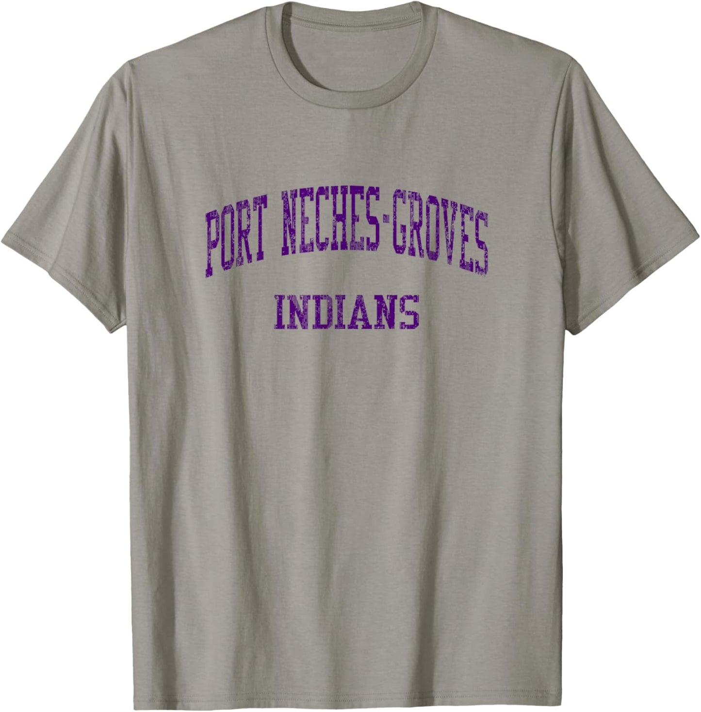 Port Neches-Groves High School HS Port Neches TX Vintage SPO T-Shirt - T-Shirt | Sand