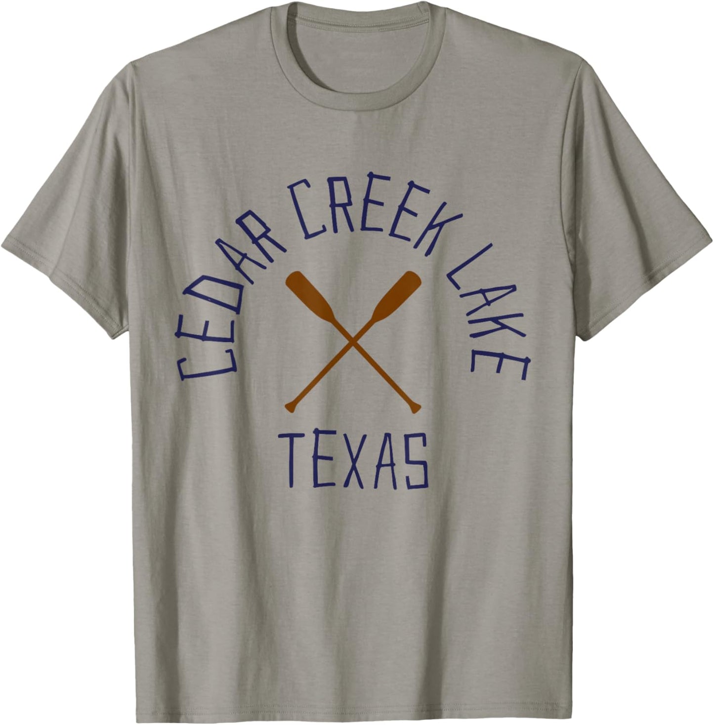 Cedar Creek Lake Texas Outdoors Vintage T-Shirt - T-Shirt | Sand