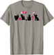 Retro Black Cat Playing Heart Valentines Day Cat Kitty Lover T-Shirt - T-Shirt | Sand