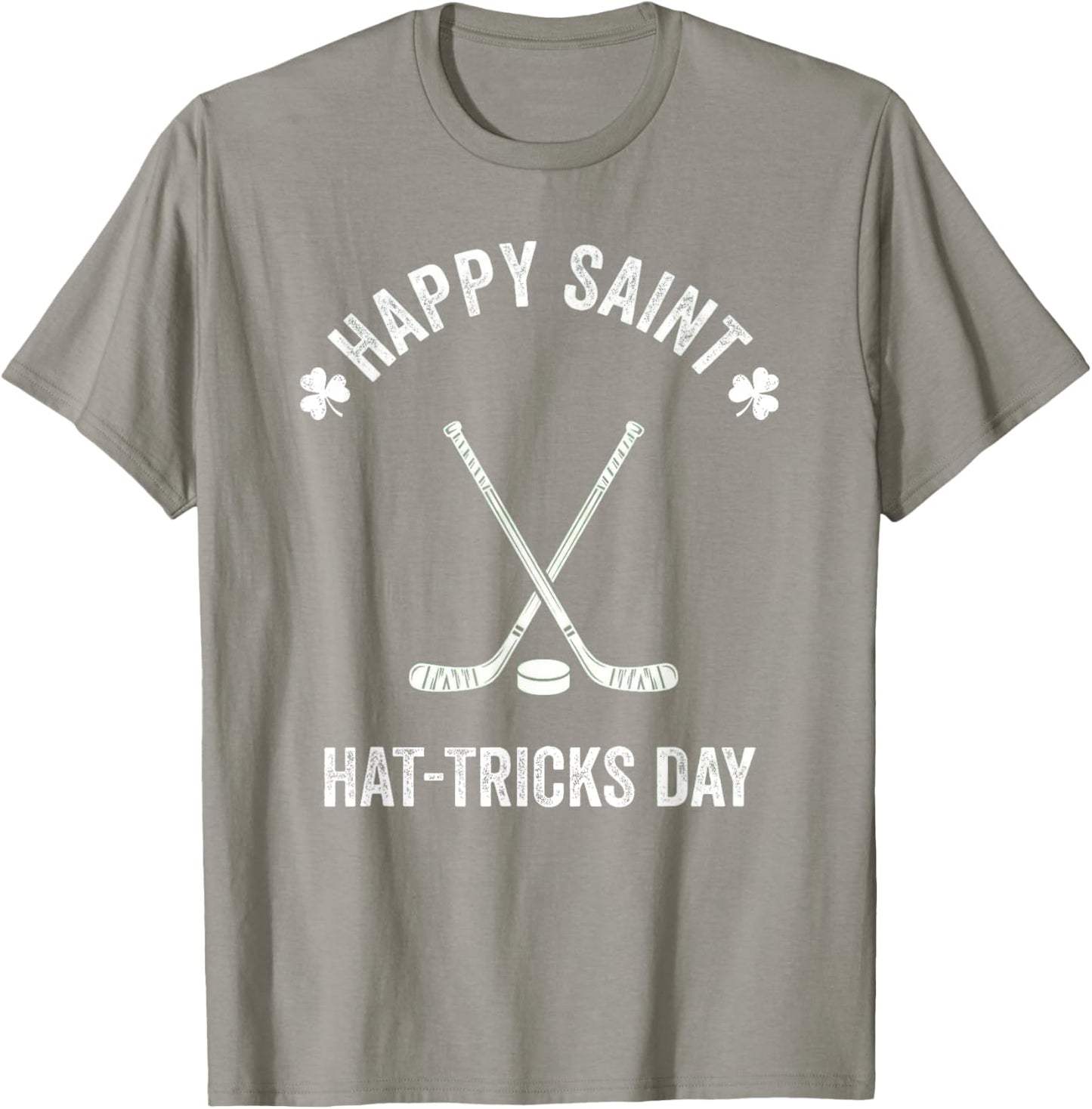 Hockey St Patricks Day Boys Men Shamrock Hockey T-Shirt - T-Shirt | Sand