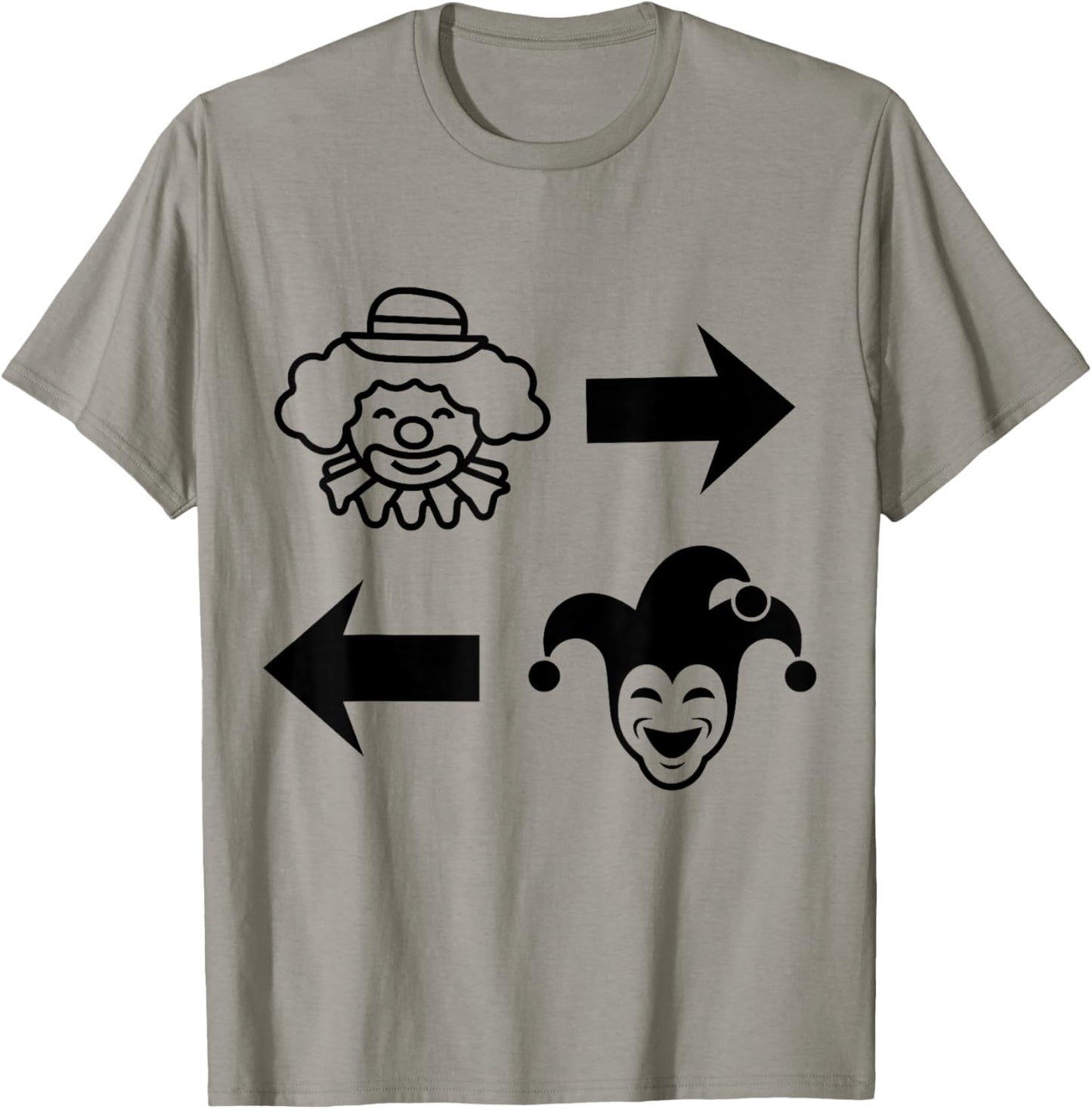 Clowns to The Right Jokers to The Left Fun Halloween T-Shirt - T-Shirt | Sand