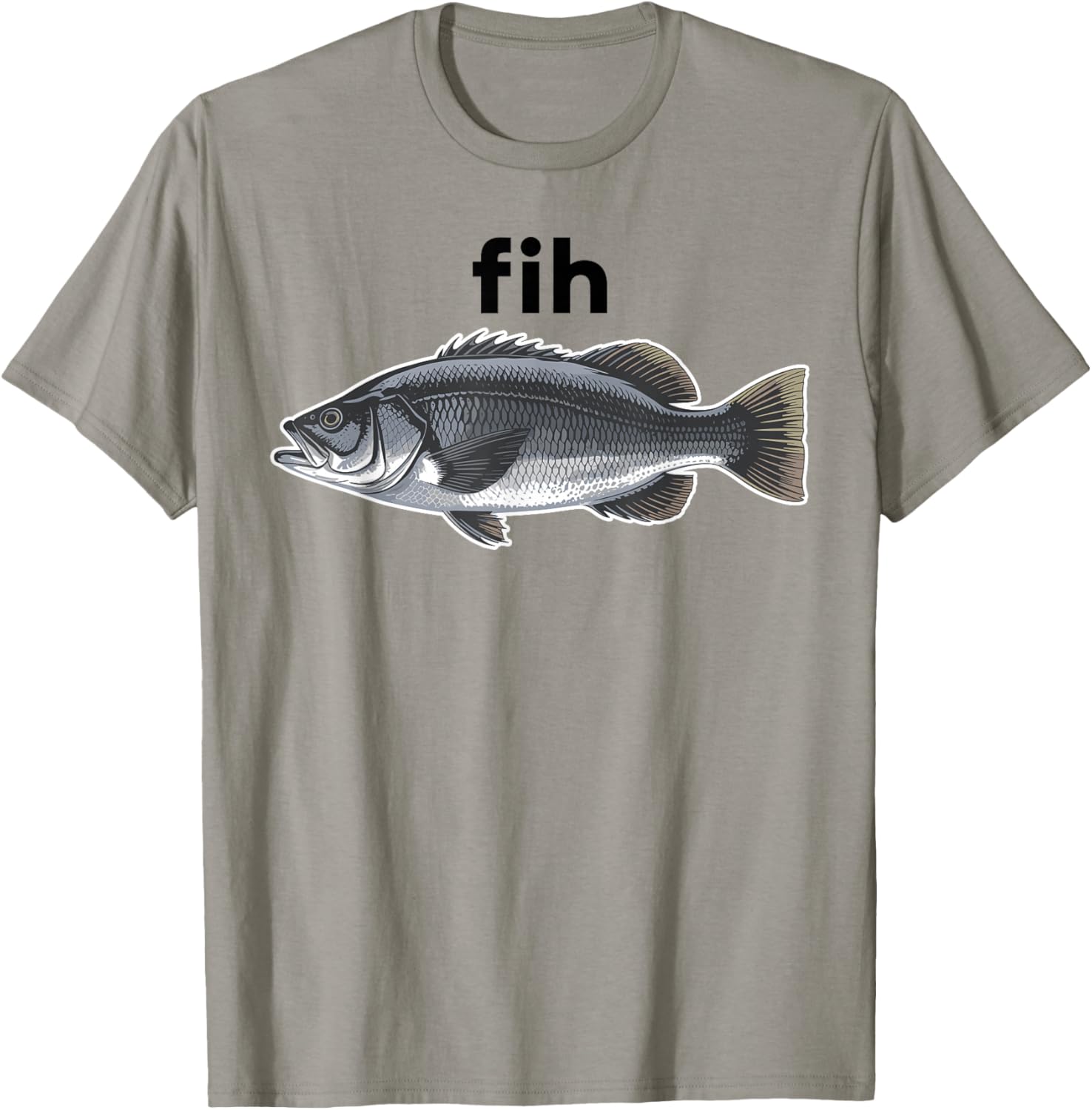 Fih Fish Funny Misspelled Fish Shoes Meme Fih Calling Humor T-Shirt - T-Shirt | Sand