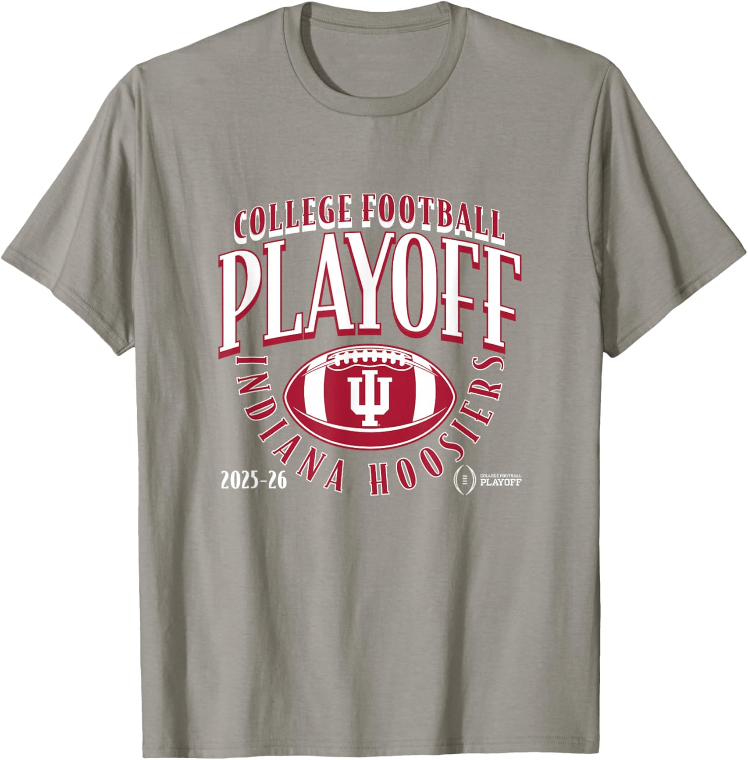 Indiana Hoosiers CollegeFootball Playoff Football Curve 2025 T-Shirt - T-Shirt | Sand
