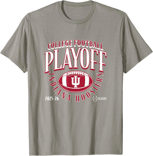 Indiana Hoosiers CollegeFootball Playoff Football Curve 2025 T-Shirt - T-Shirt | Sand