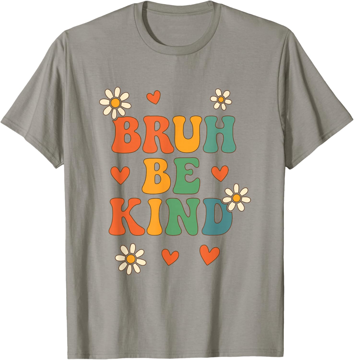 Bruh Be Kind Cute Retro Unity Day Kindness Awareness Girls T-Shirt - T-Shirt | Sand