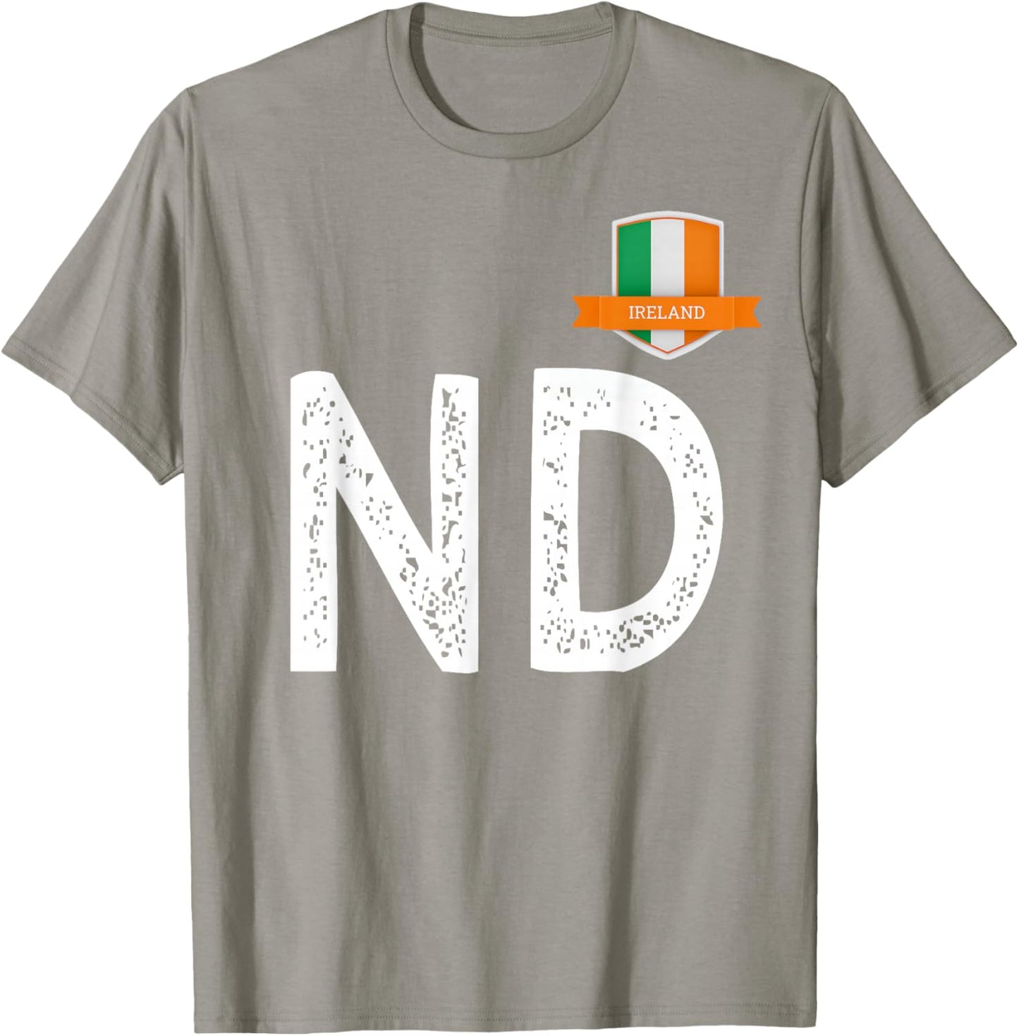 Ireland Irish Human-Flag Letter N and D Éire Ireland T-Shirt - T-Shirt | Sand