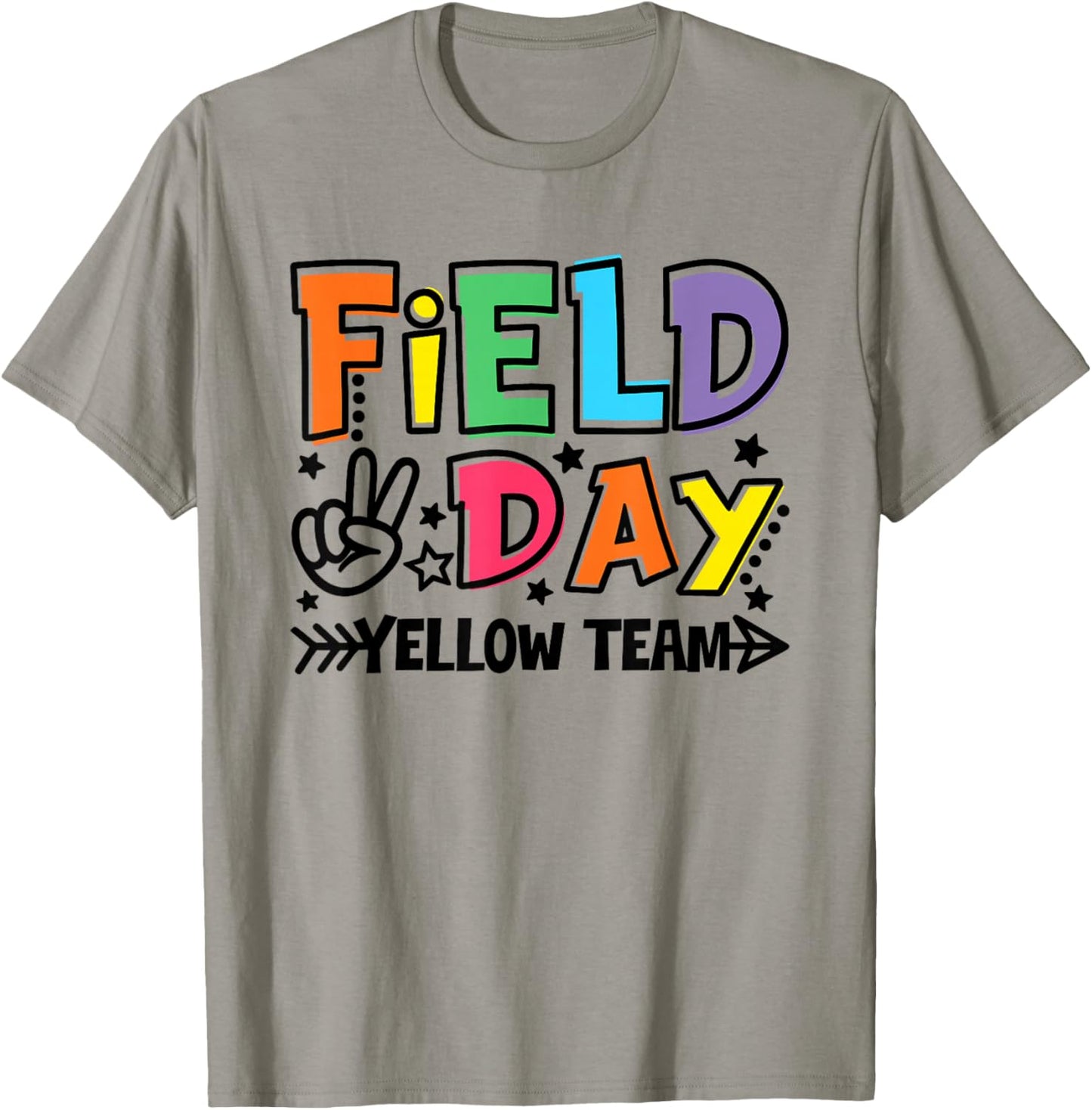 Field Day Yellow Team Funny for Teacher Kids Field Day Games T-Shirt - T-Shirt | Sand