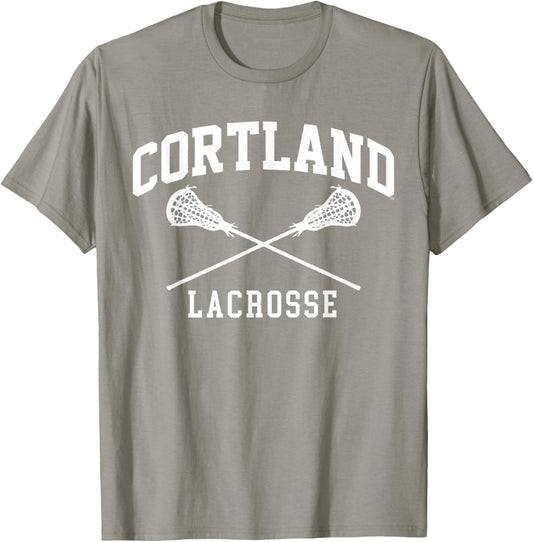 SUNY Cortland Red Dragons Lacrosse Vintage 90's T-Shirt - T-Shirt | Sand