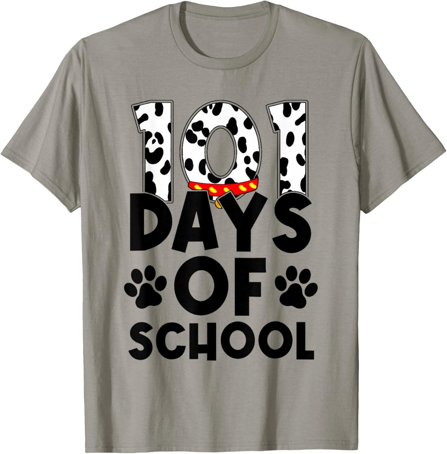 Cute Dog Happy 101 Days School Teacher Student 100 Days T-Shirt - T-Shirt | Sand