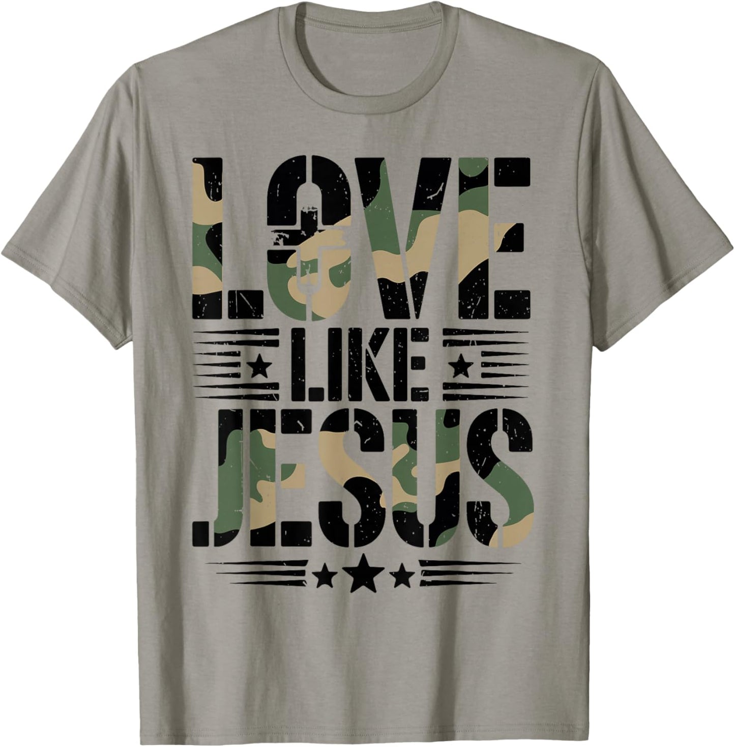 Toddler Love Like Jesus Camo Christian Camouflage Religious T-Shirt - T-Shirt | Sand