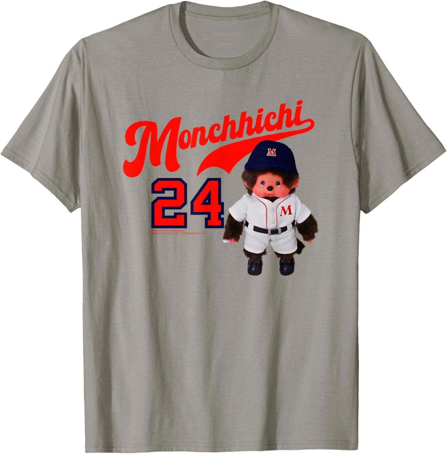 Monchhichi Little Baseball Player #24 Vintage Photo T-Shirt - T-Shirt | Sand