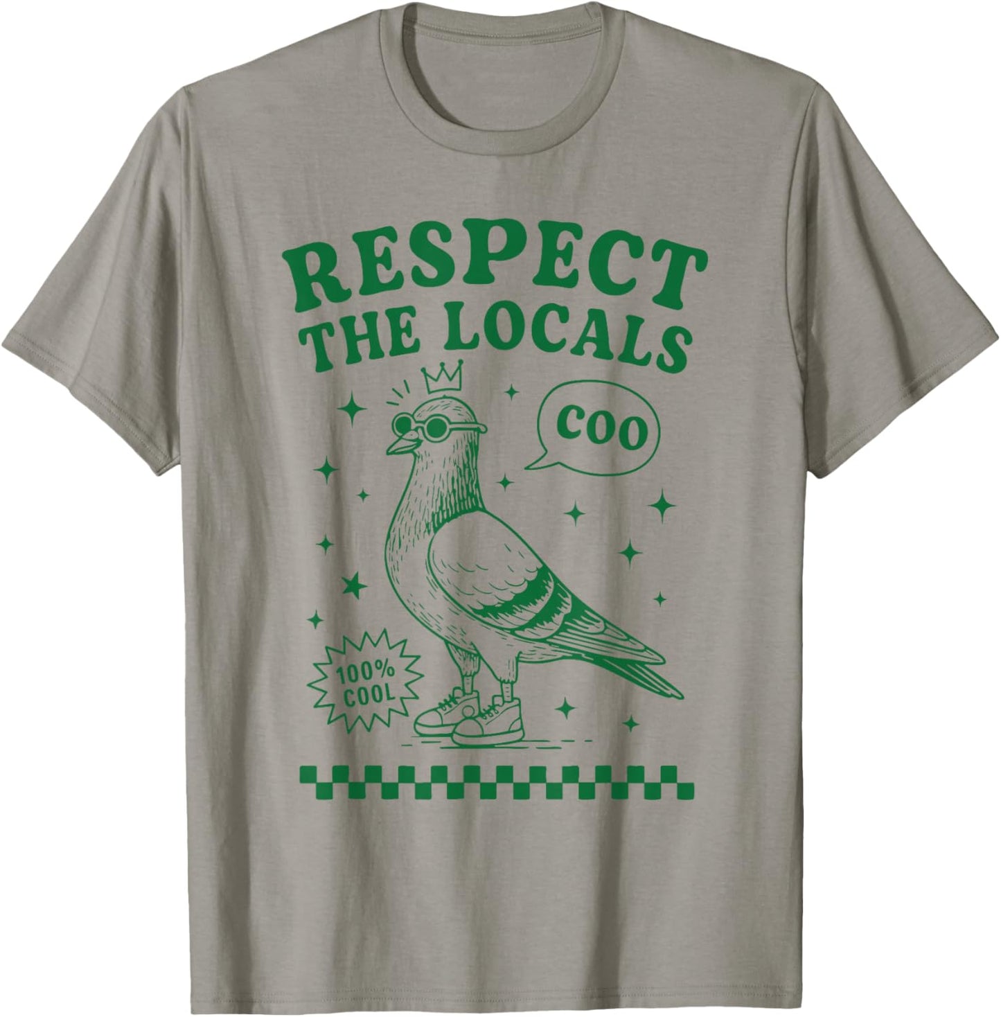 Respect The Locals Pigeon T-Shirt - T-Shirt | Sand