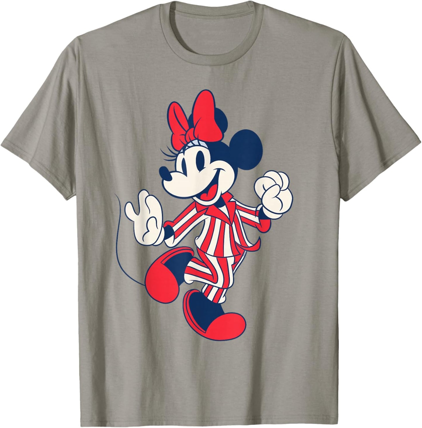 Disney Minnie Mouse Striped Pajamas Slumber Party PJs Pose T-Shirt - T-Shirt | Sand