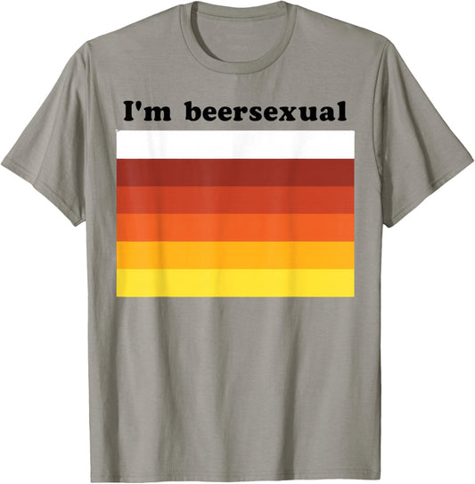 I'm Beersexual Beer Drinking LGBTQ Pride T-Shirt - T-Shirt | Sand