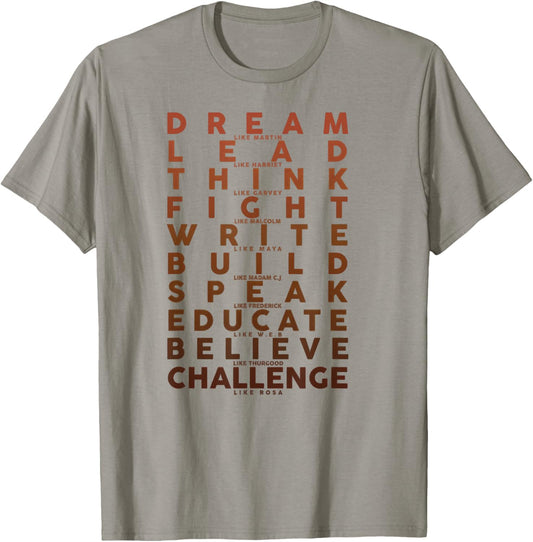 Black History Month Dream Like Martin T-Shirt - T-Shirt | Sand