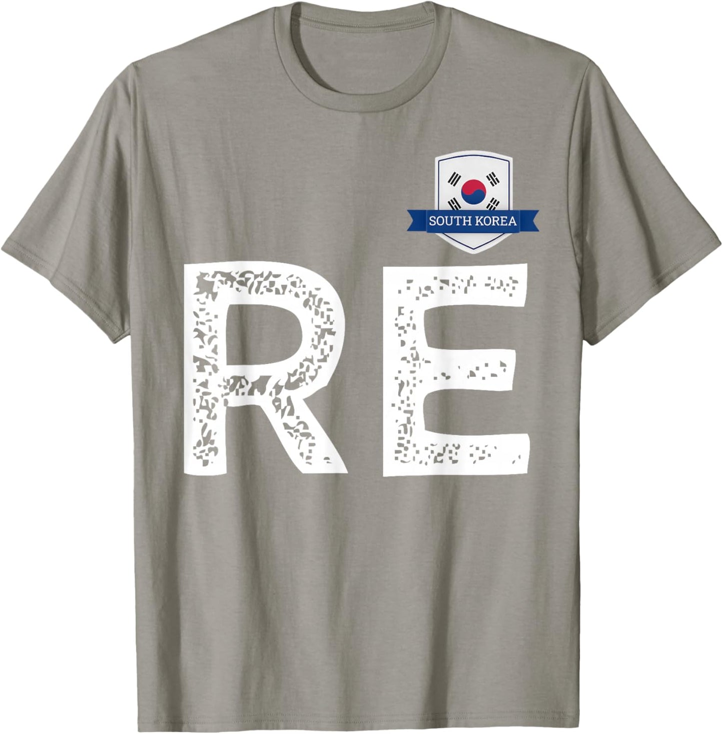South Korea Human-Flag Letter RE South Korea T-Shirt - T-Shirt | Sand