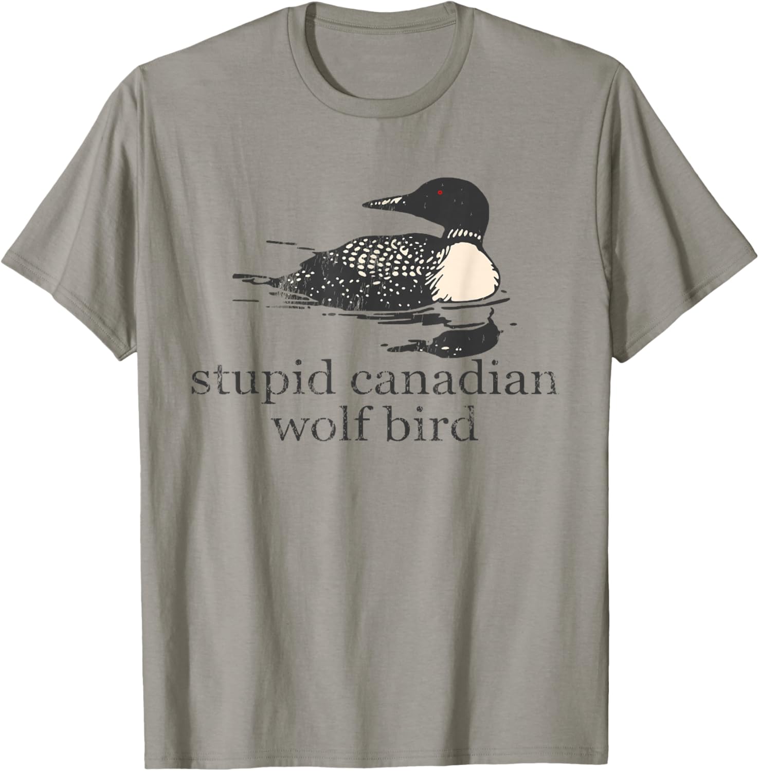 Hockey Romance LGBT Hockey Fan Stupid Canadian Wolf Bird T-Shirt - T-Shirt | Sand