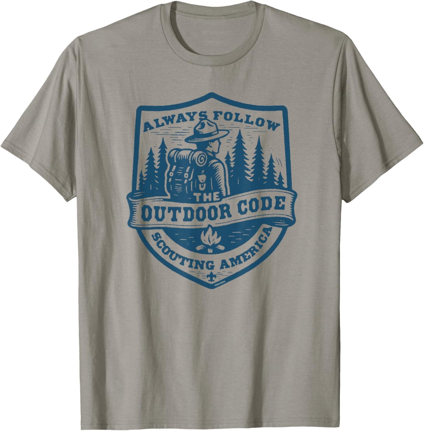 Always Follow The Outdoor Code Retro Scouting Sustainability T-Shirt - T-Shirt | Sand
