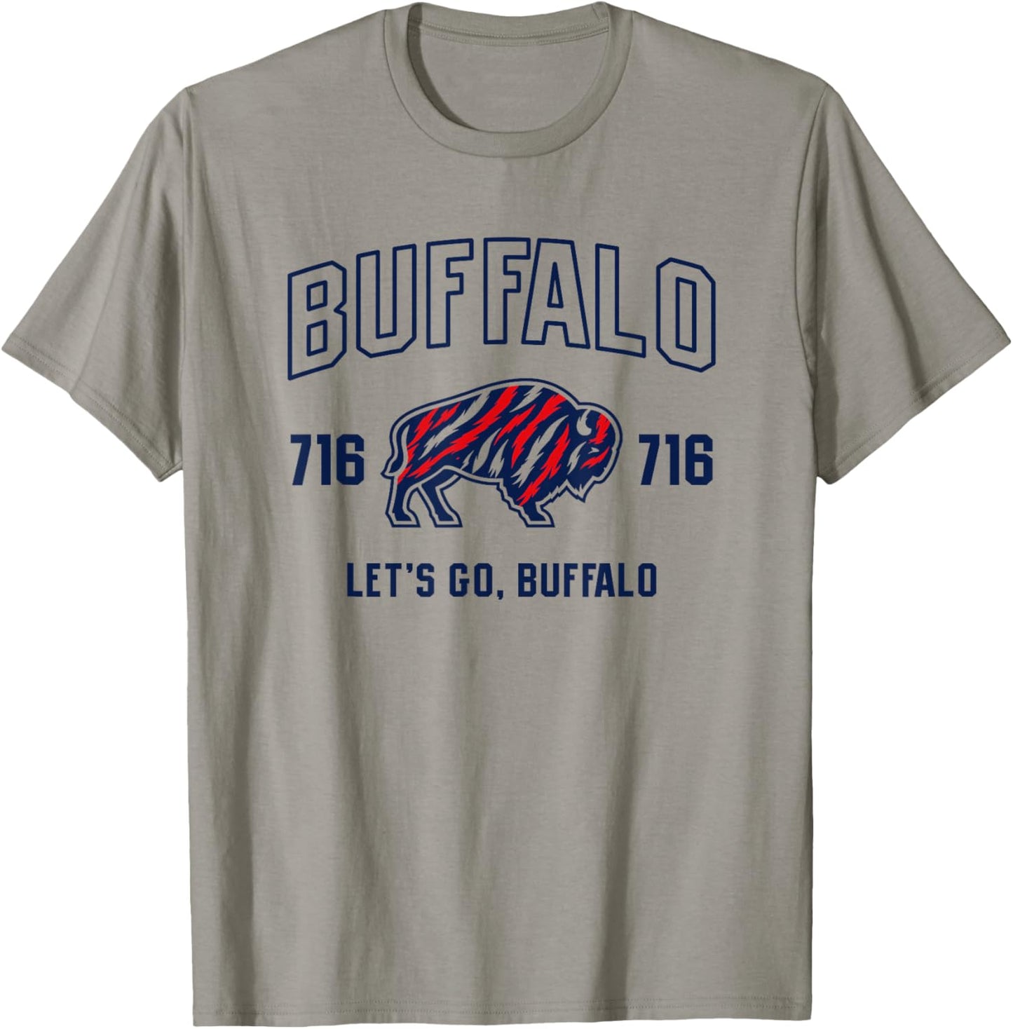 Buffalo Collegiate Red, White Blue Stripes T-Shirt - T-Shirt | Sand
