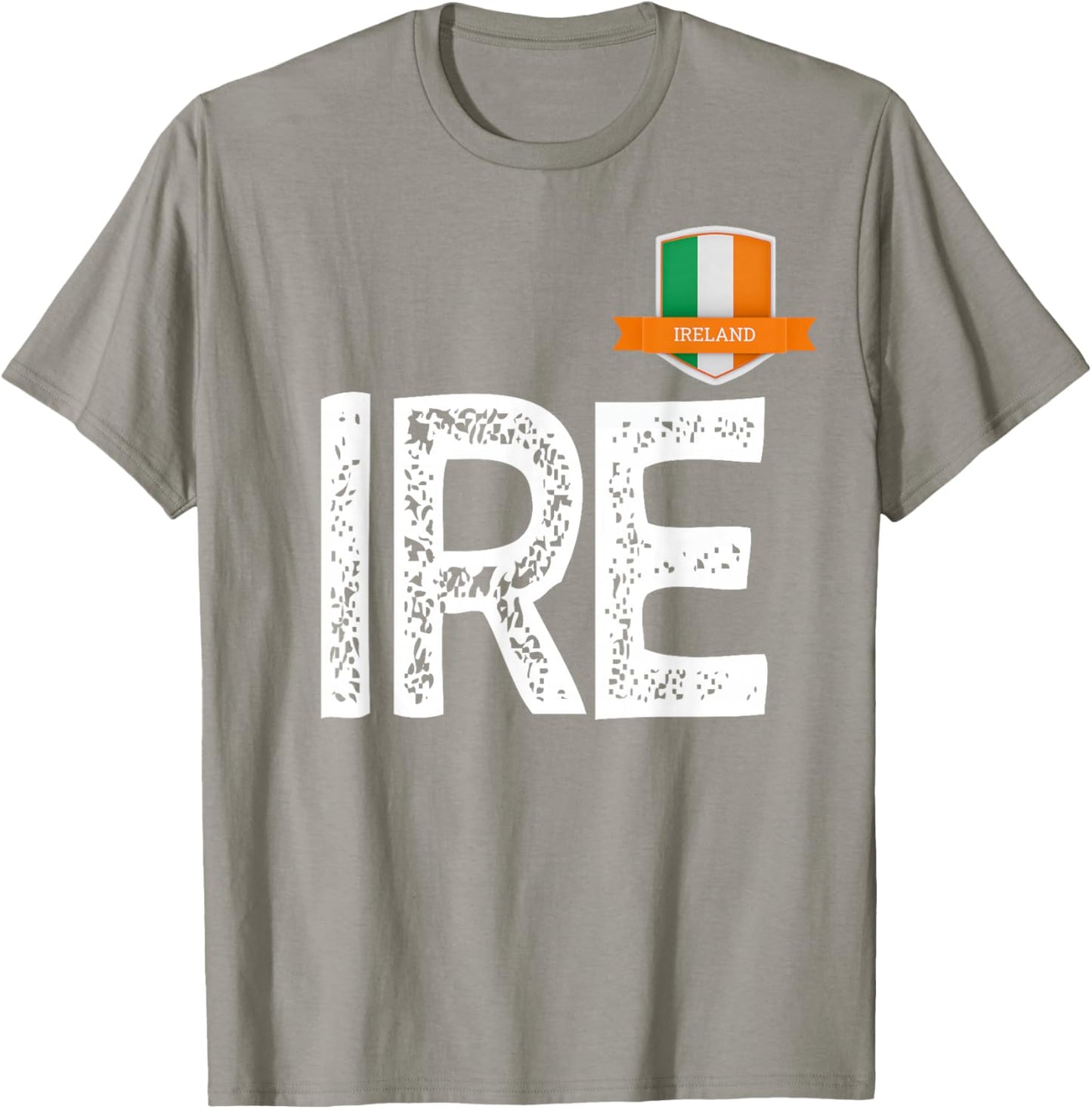 Ireland Irish Human-Flag Letter I and R and Letter E Ireland T-Shirt - T-Shirt | Sand