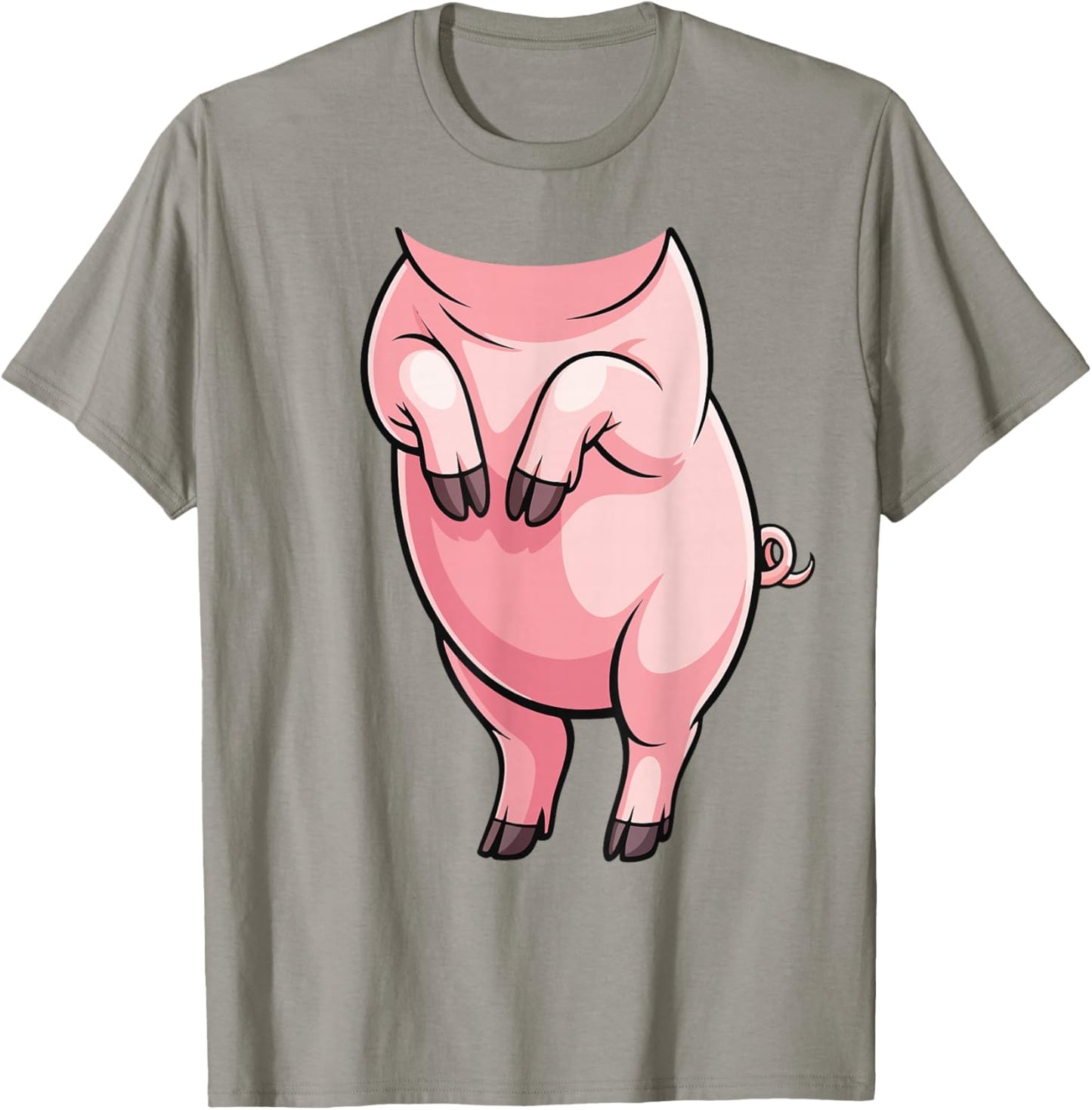 Pig Shirt Adult Kids Men Women Pink Body Pig Costume T-Shirt - T-Shirt | Sand