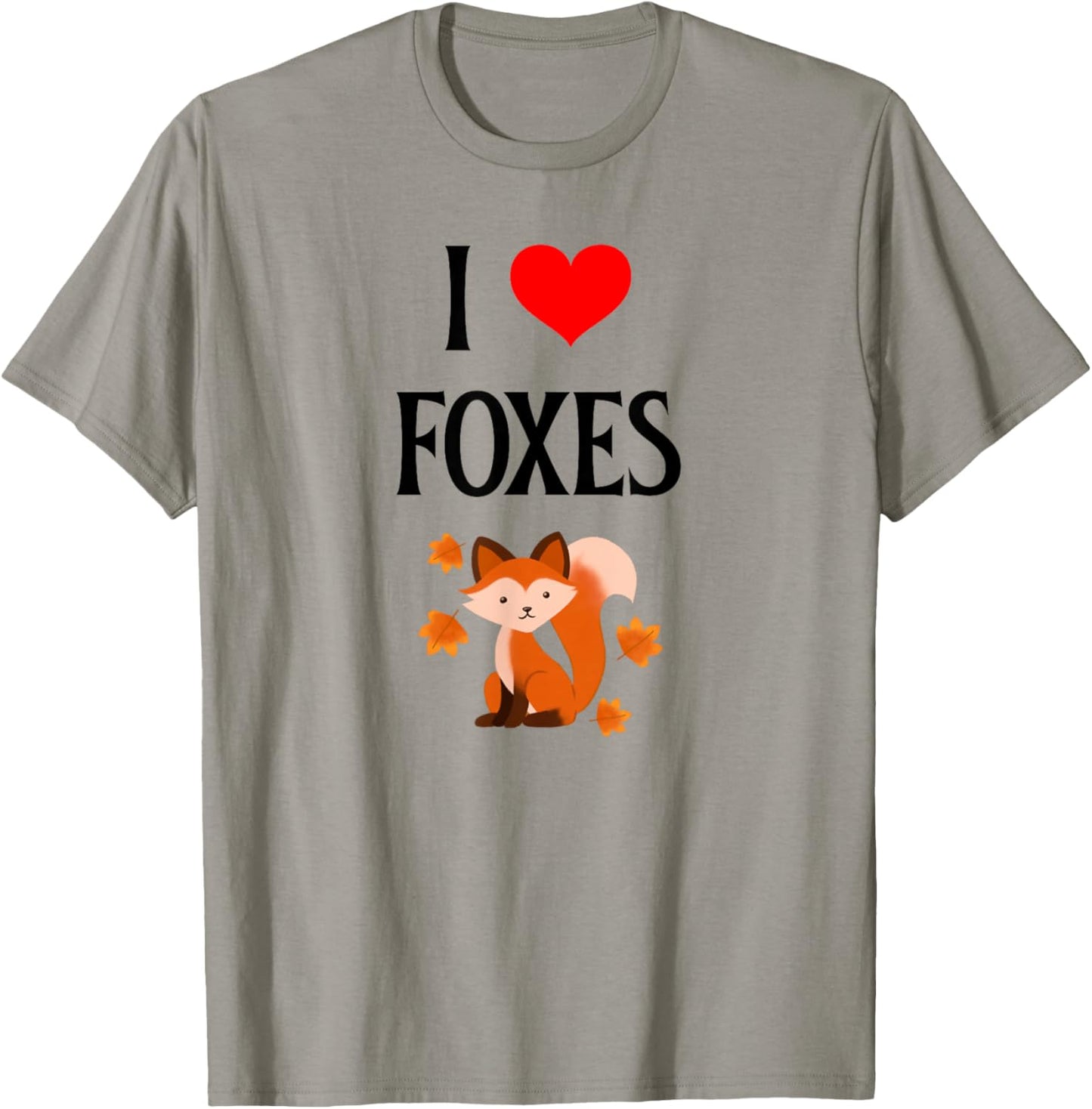 I Love Foxes I Heart Foxes Canidae Canine Canids Fox Lover T-Shirt - T-Shirt | Sand