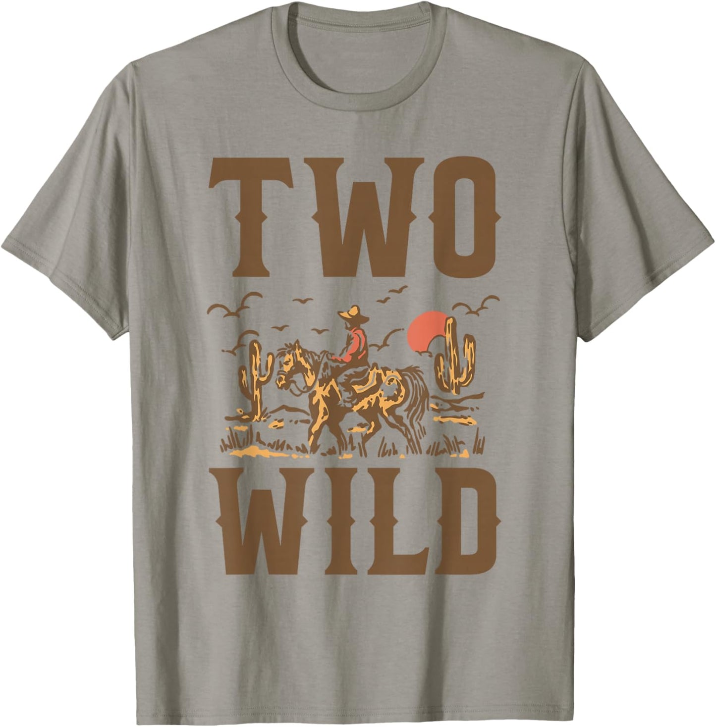 Two Wild and 2 Years Old Cowboy It's My 2nd Birthday Boy T-Shirt - T-Shirt | Sand