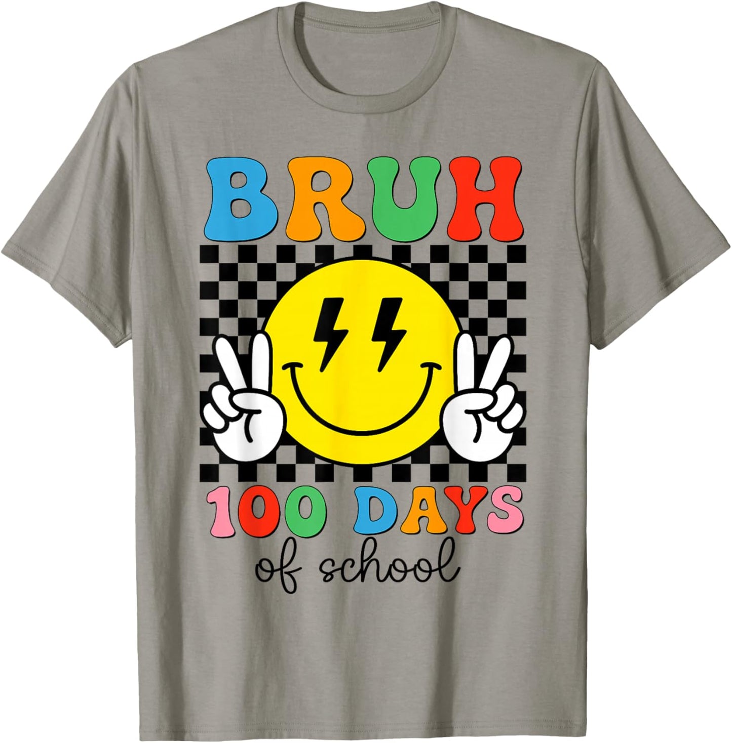 100th Day of School Boys Girls Kids Bruh 100 Days of School T-Shirt - T-Shirt | Sand