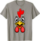 Chicken Shirt Adult Kids Men Women Chicken Hen Face Costume T-Shirt - T-Shirt | Sand